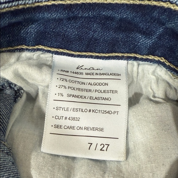 KanCan Petite Midrise Dark Blue Flare Jeans Size 7/27 - Picture 6 of 6